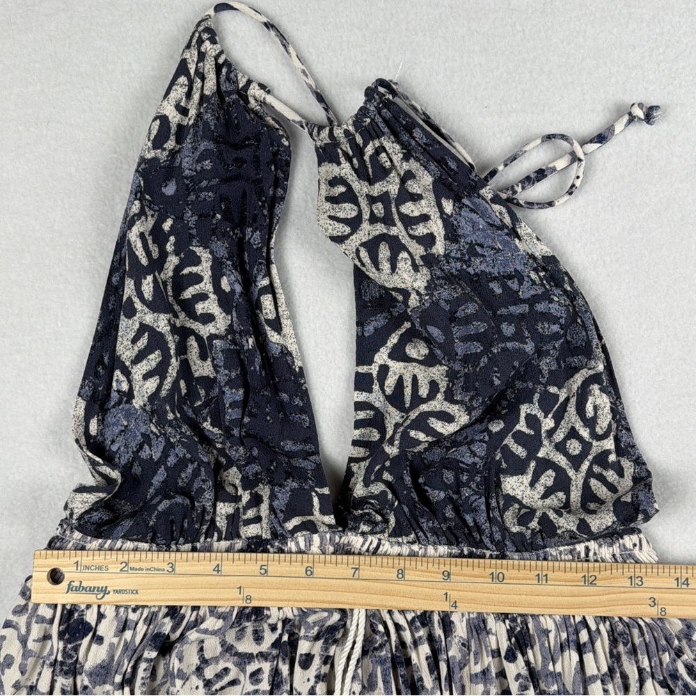 Free People Womens Beach Day Halter Mini Dress Blue Large‎ - Picture 5 of 10